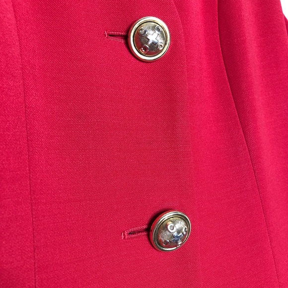 90s Moschino Cheap & Chic Red Button Front Dress - Picture 2 of 8